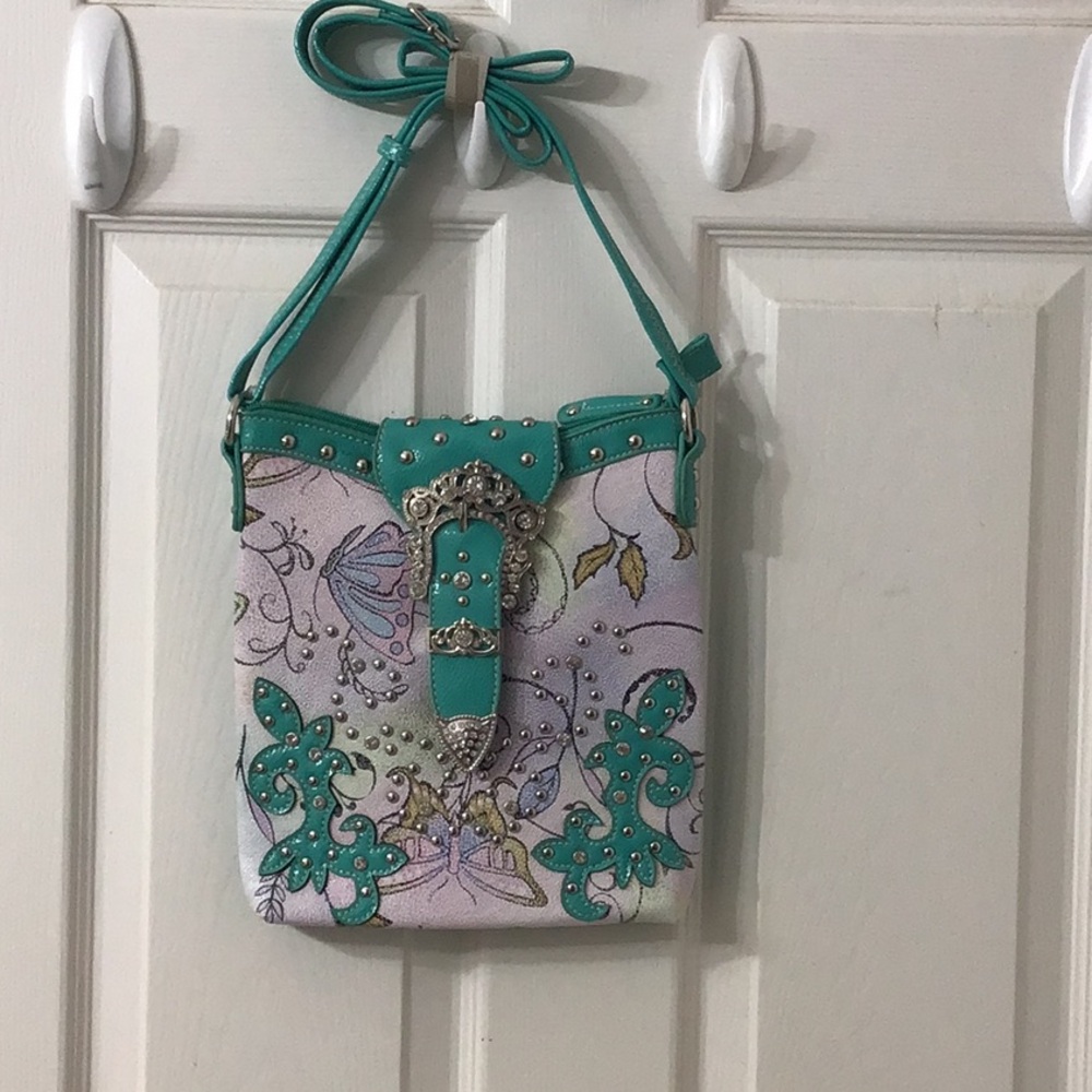 Cowgirl Trendy Crossbody Bag w/ Magnetic Closure, Adjustable Straps, Back Pocket